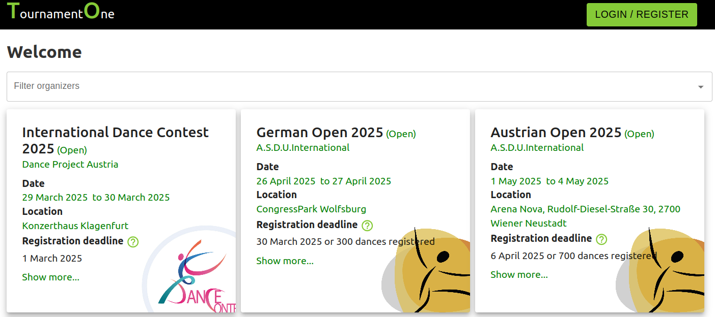 Tournament One Meisterschaften